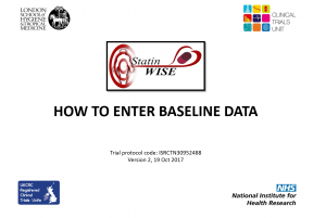 How to enter baseline data v2