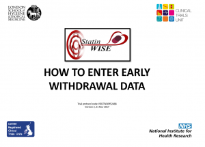 How to enter early withdrawal data v2