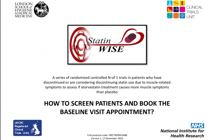 How to screen patients and book the baseline visit