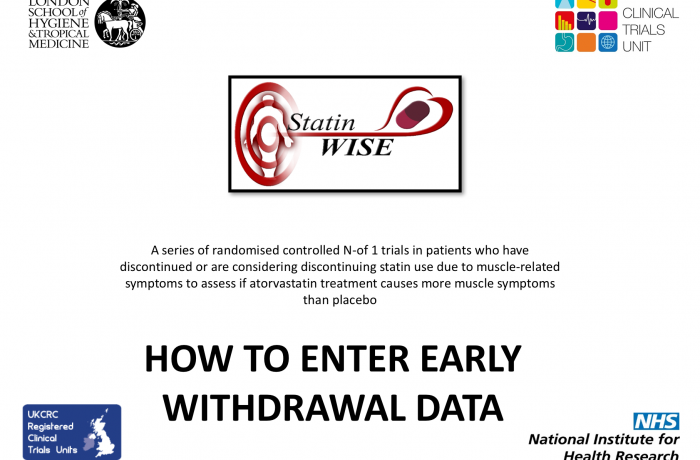 How to enter early withdrawal data
