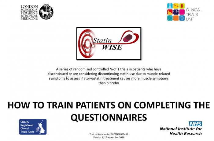 How to train patients on completing the questionnaires